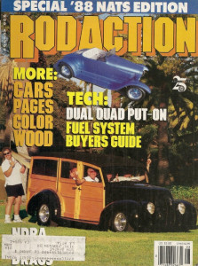 ROD ACTION 1988 AUG - DUAL QUADS 4 A MOUSE, FORDS--'38 WOODY & '33 DELIVERY